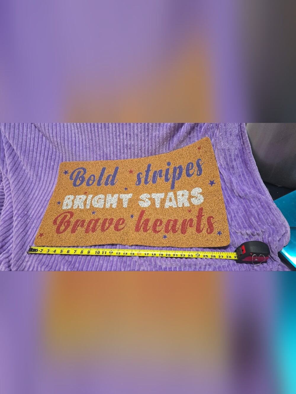 Purple Graphic Women’s Top with 'Bold Stripes' Print